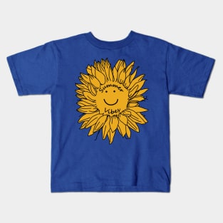 Summer Vibes Yellow Sunflower Kids T-Shirt